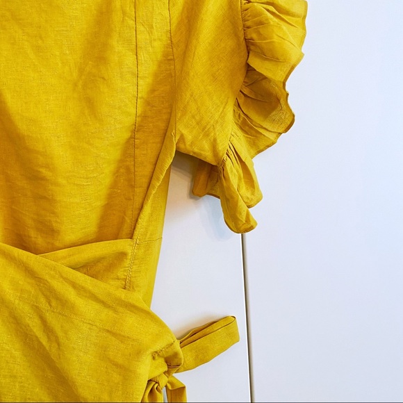 Storets Avril Yellow Wrap Dress - Picture 4 of 7